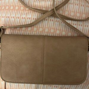 Joy Susan Taupe Crossbody Bag with Adjustable Strap